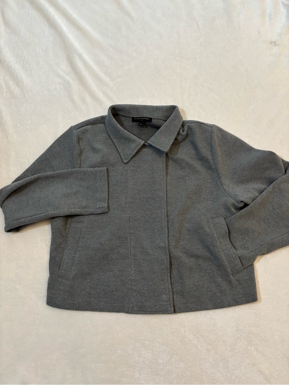 Banana Republic Gray Pea Coat with Classic Collar